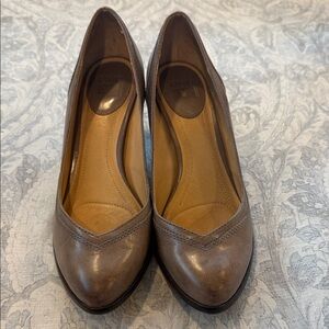 Frye Grey Leather Women's Heels